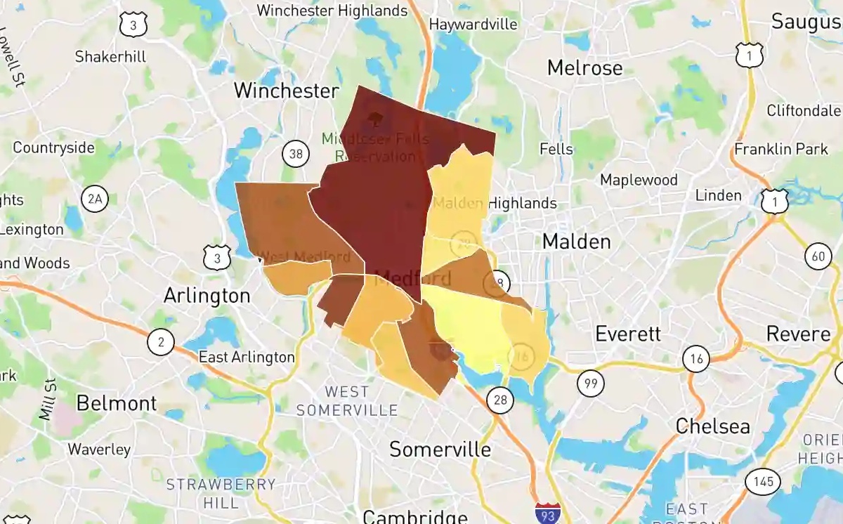 Medford - a city of professionals, managers, and sales and office workers